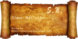 Simor Mónika névjegykártya