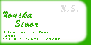 monika simor business card
