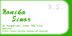 monika simor business card